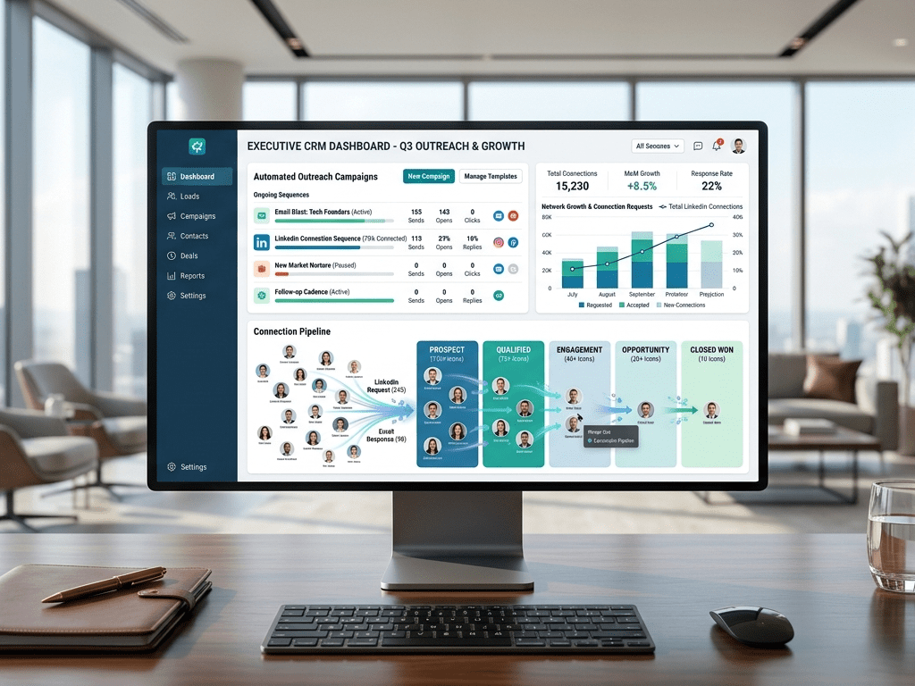 Sbl.so LinkedIn outreach automation tool and B2B CRM dashboard