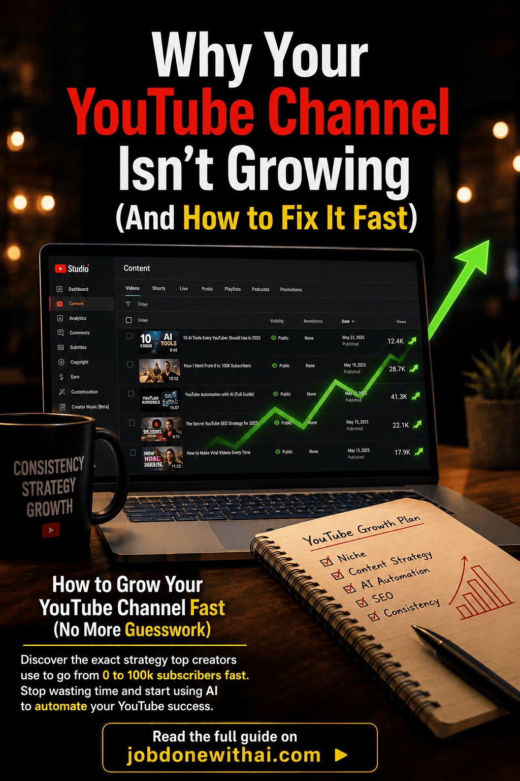 Why Your YouTube Channel Isn't Growing (And How to Fix It Fast)